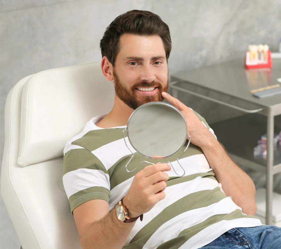 Smiling boy at dental office in Mississauga